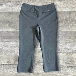 Eddie Bauer Womens Active Crop Capri Legging Medium High Rise Grey Stretch Pant
